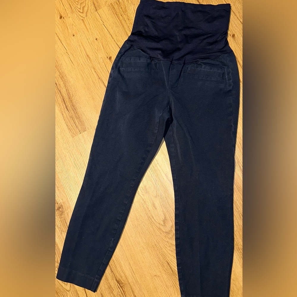 GAP Maternity Skinny Ankle Size 4 Deep Blue Casual Pants